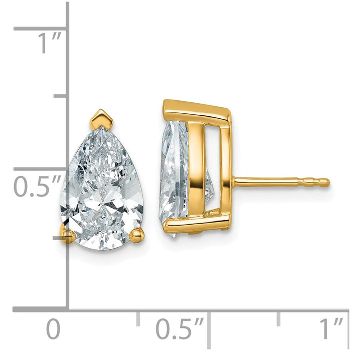 Shop Exclusive 14K Yellow Gold 6 ctw Pear-Shaped Diamond Earrings | Stylish Luxury-4