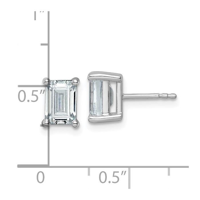 Buy Exclusive 14K White Gold 3 Carat Lab-Grown Diamond Stud Earrings-4