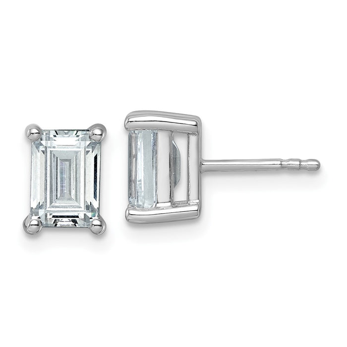Buy Exclusive 14K White Gold 3 Carat Lab-Grown Diamond Stud Earrings-1