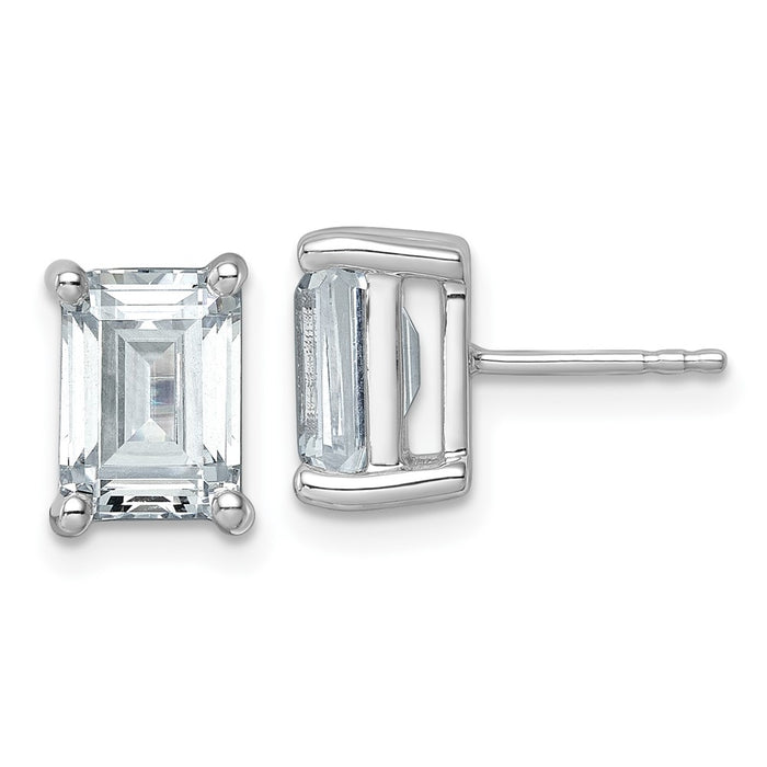 Shop Exclusive 14K White Gold 5 ct Lab-Grown Diamond Stud Earrings - Stylish Clarity!-1