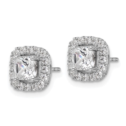 Buy Exclusive 14K White Gold Halo Earrings with 3/8 Carat Lab-Grown Diamonds
