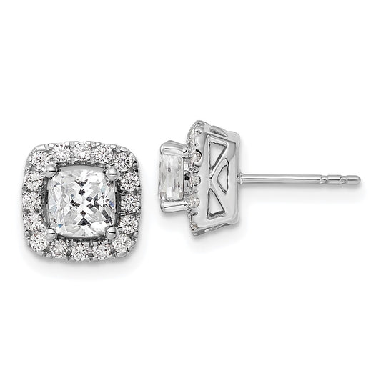 Buy Exclusive 14K White Gold Halo Earrings with 3/8 Carat Lab-Grown Diamonds
