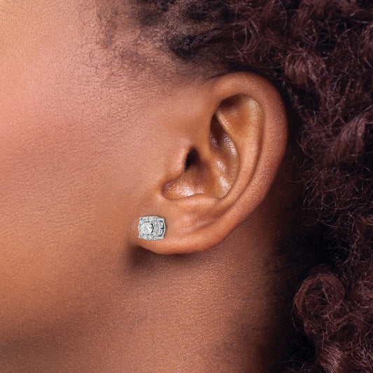 Exclusive 1 Carat Lab-Grown Diamond Stud Earrings in 10K White Gold - Affordable Luxury!