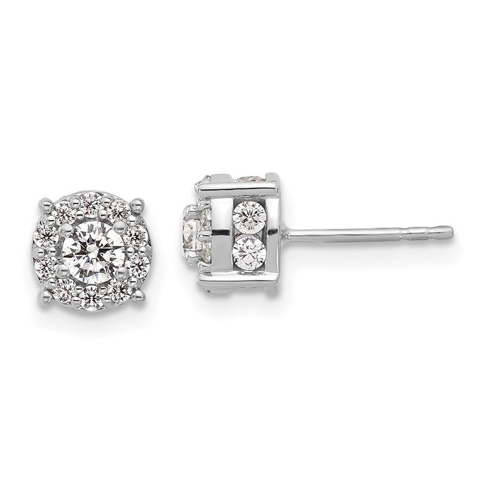 Exclusive 1 Carat Lab-Grown Diamond Stud Earrings in 10K White Gold - Affordable Luxury!-1