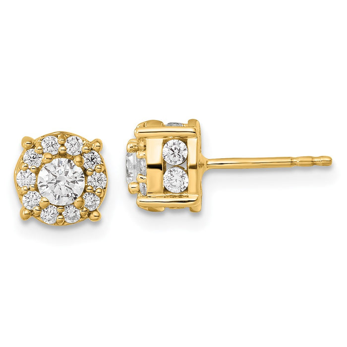 Buy 10K Gold 1 Carat Lab-Grown Diamond Earrings - Stylish & Affordable!-1