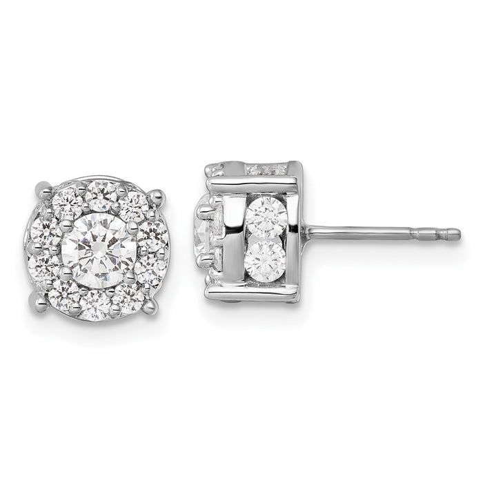 Buy 10K White Gold 2-Carat Lab-Grown Diamond Earrings - Stylish & Affordable!-1