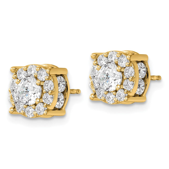 Exclusive 14K Gold 2-Carat Lab-Grown Diamond Earrings - Stylish & Affordable!-2