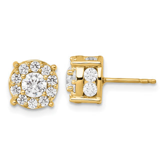 Shop Exclusive 2 Carat Lab-Grown Diamond Stud Earrings in 10K Gold - Stylish Value!