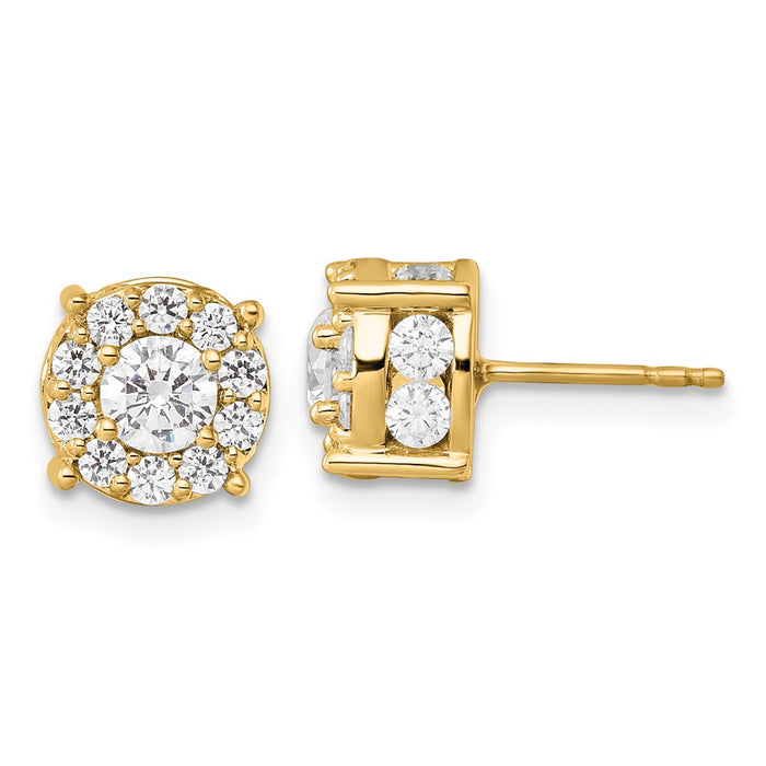 Exclusive 14K Gold 2-Carat Lab-Grown Diamond Earrings - Stylish & Affordable!-1