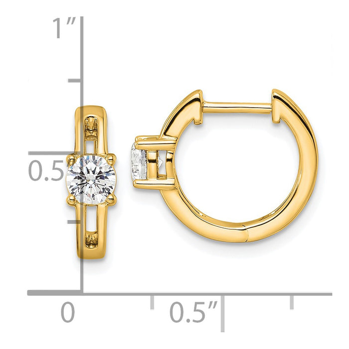 Buy Stylish 14K Hinged Hoop Earrings with 5/8 Carat VS DEF Lab-Grown Diamonds-4