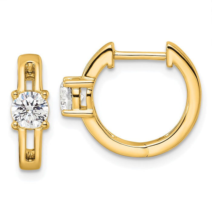Buy Stylish 14K Hinged Hoop Earrings with 5/8 Carat VS DEF Lab-Grown Diamonds-1