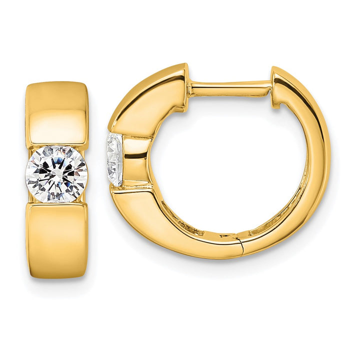 Buy Exclusive 14K Gold Hinged Hoop Earrings with 1/3 Carat Lab-Grown Diamonds-1