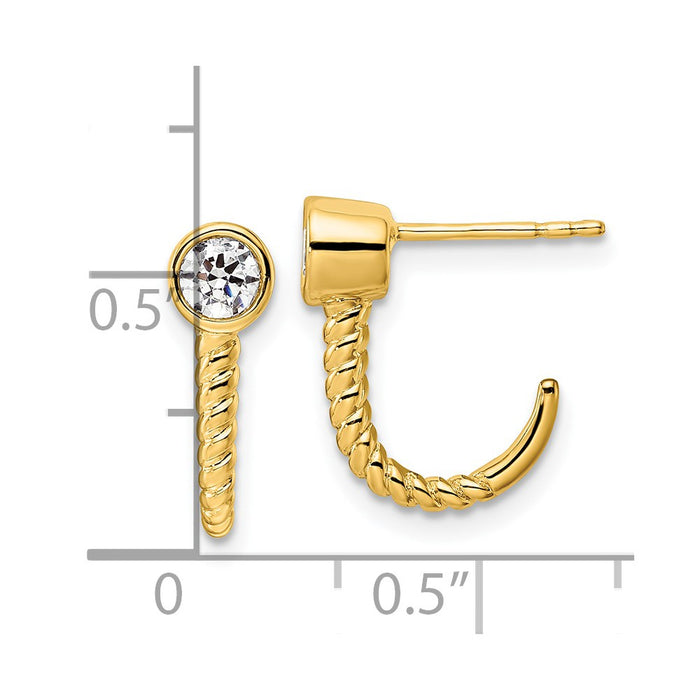 Buy Exclusive 14K Gold Hoop Earrings with 1/3 Carat Lab-Grown Diamonds-4