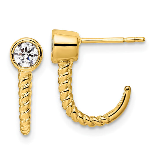 Buy Exclusive 14K Gold Hoop Earrings with 1/3 Carat Lab-Grown Diamonds