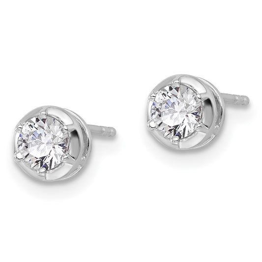 Exclusive 14K White Gold 1/2 Carat VS DEF Diamond Earrings - Stylish Value!