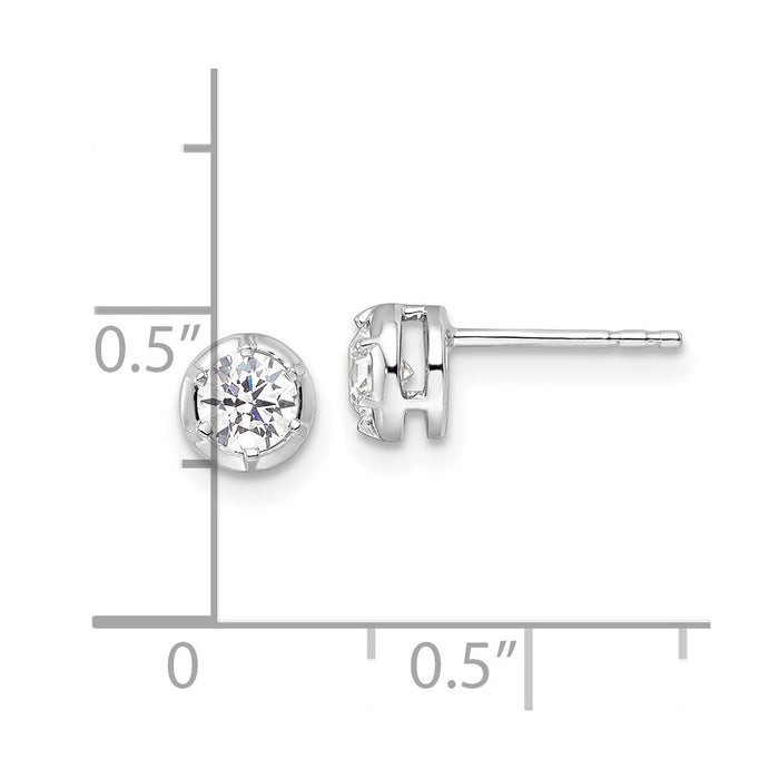 Exclusive 14K White Gold 1/2 Carat VS DEF Diamond Earrings - Stylish Value!-4