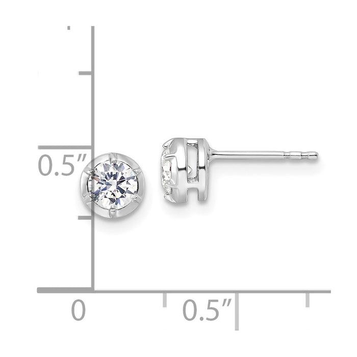 Designer 14K White Gold 5/8 Carat VS DEF Lab-Grown Diamond Earrings - Affordable Luxury-4