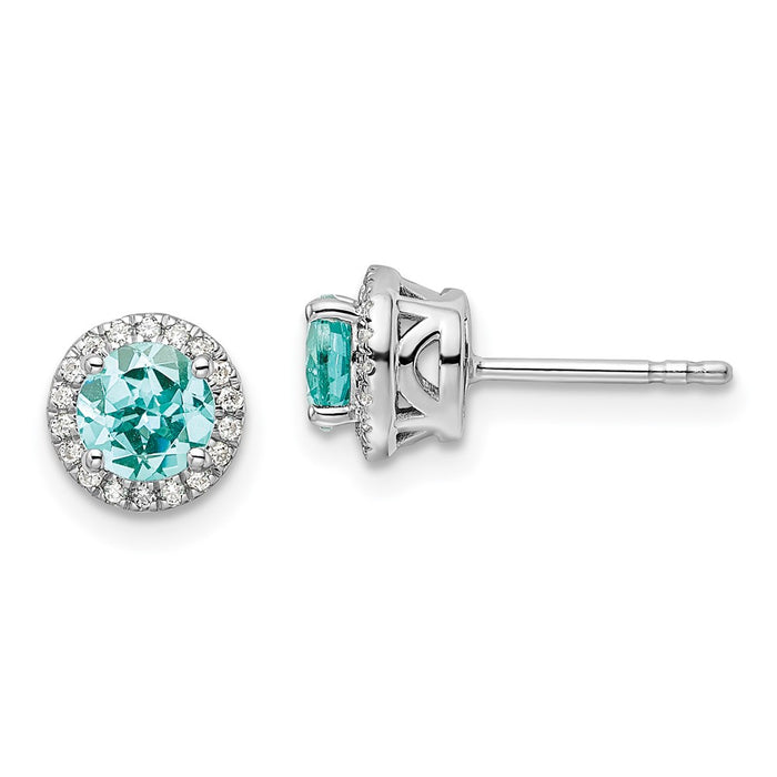 Buy Exclusive 14K White Gold Earrings with 1/8 Carat Lab-Grown Diamonds - Stylish Value!-1