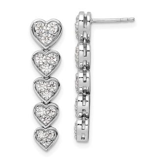 Buy Exclusive 14K White Gold 1 Carat Heart-Shaped Lab Grown Diamond Earrings