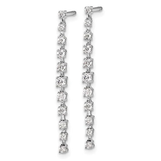 Shop Stylish 14K White Gold Dangle Earrings with 5-Carat Lab-Grown Diamonds
