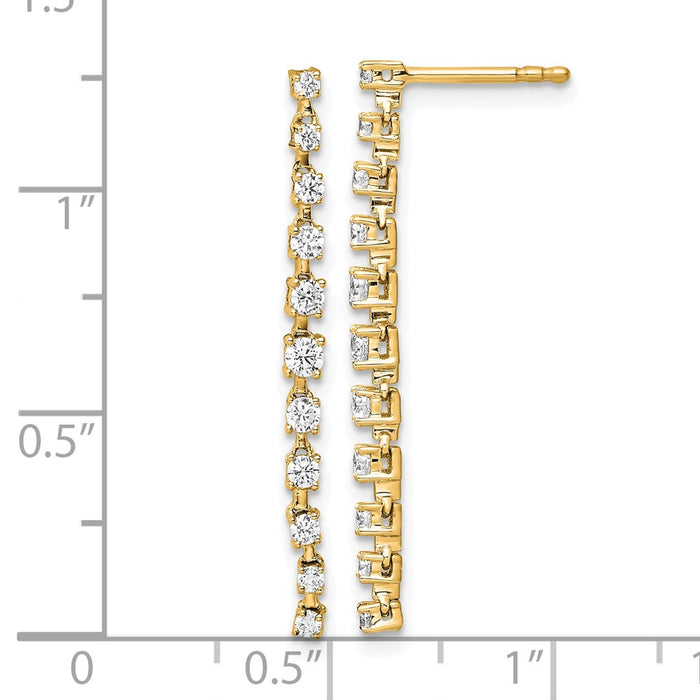 Shop Stylish 14K Gold Dangle Earrings with 5-Carat VS DEF Lab-Grown Diamonds-4