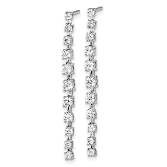 Buy Designer 14K White Gold Dangle Earrings with 3/8 Carat Lab-Grown Diamonds