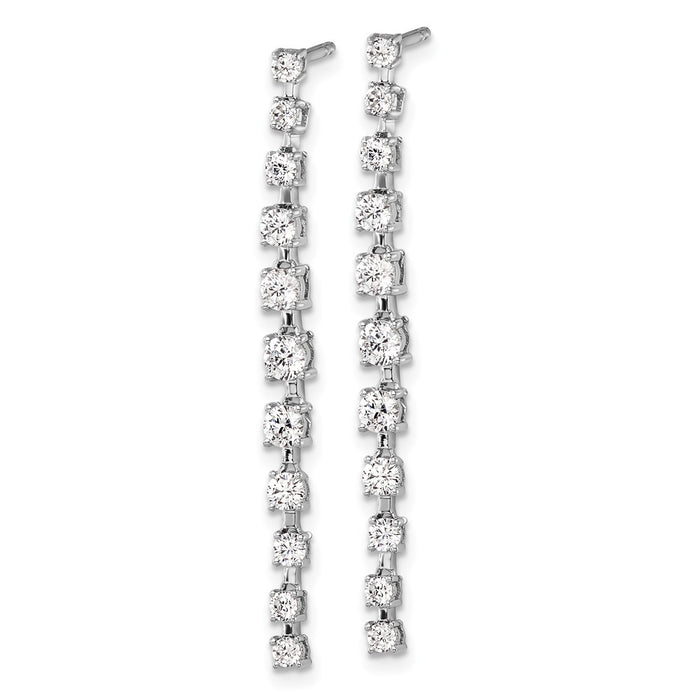 Buy Designer 14K White Gold Dangle Earrings with 3/8 Carat Lab-Grown Diamonds-2