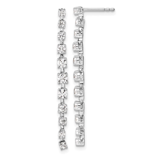 Buy Designer 14K White Gold Dangle Earrings with 3/8 Carat Lab-Grown Diamonds