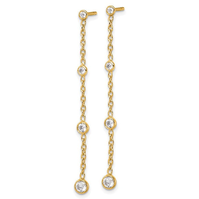 Exclusive 14K Gold 1/2 Carat Lab-Grown Diamond Dangle Earrings - Stylish Value-2