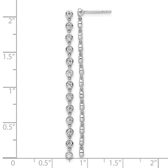 Buy Exclusive 14K White Gold Graduated Dangle Earrings with 5/8 Carat Lab-Grown Diamonds-4