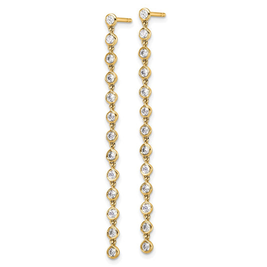 Buy Exclusive 14K Gold Dangle Post Earrings with 5/8 Carat Lab-Grown Diamonds