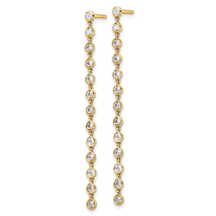 Buy Exclusive 14K Gold Dangle Post Earrings with 5/8 Carat Lab-Grown Diamonds-2