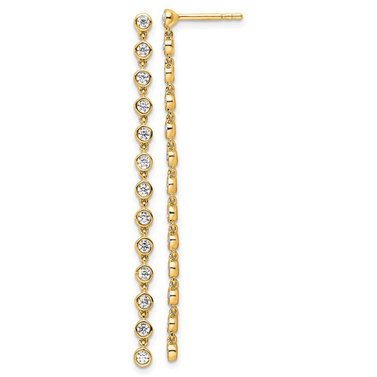 Buy Exclusive 14K Gold Dangle Post Earrings with 5/8 Carat Lab-Grown Diamonds