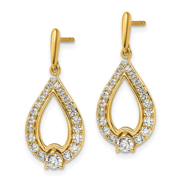 Shop Exclusive 14K Gold 1 Carat Lab-Grown Teardrop Earrings - Stylish Value!-2