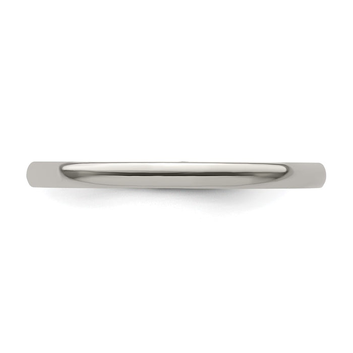 Buy Stylish 2mm Edward Mirell Polished Titanium Half Round Band, Size 11-4