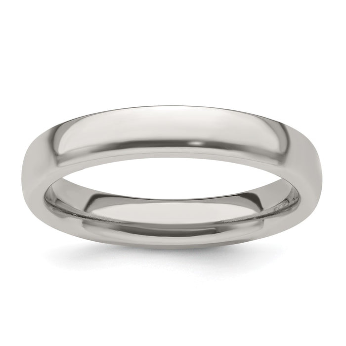 High-quality Edward Mirell 4mm Polished Titanium Band - Stylish Size 5.5-1