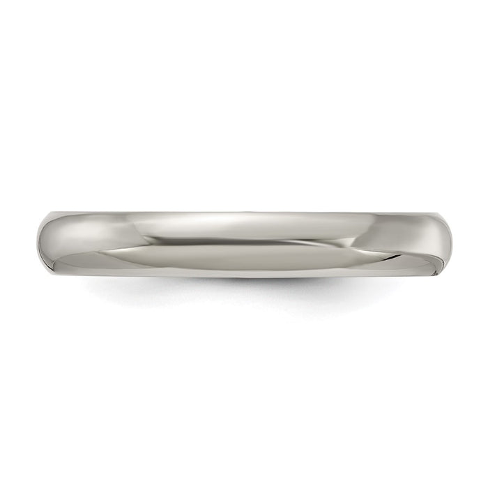 High-Quality 4mm Polished Titanium Domed Band - Size 7.5 | Stylish Value-3