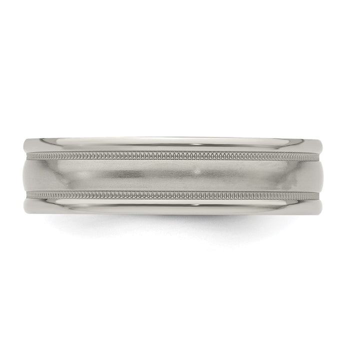 Exclusive Edward Mirell 6mm Titanium Tri-Dome Band, Size 8.5 - Stylish Finish-4