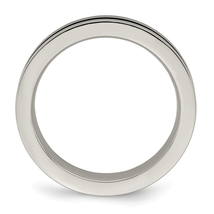 Buy Exclusive 4mm Gray Titanium Rainbow Anodized Flat Band | Stylish Design-2