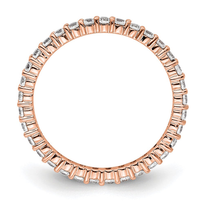 Buy Stylish 14K Rose Gold 1/2 Carat Diamond Eternity Band - Size 4.5-2