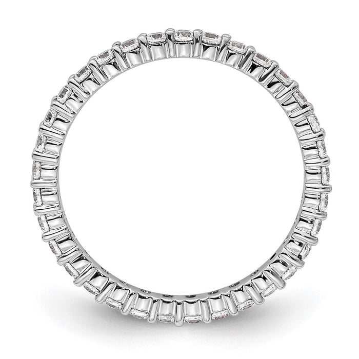 High-Quality 14K White Gold 1/2 Carat Diamond Eternity Band - Stylish Size 4.5-2