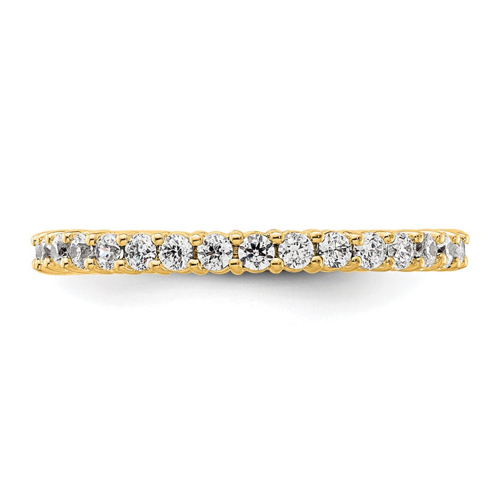 High-Quality 14K Gold 1/2 Carat Diamond Eternity Band - Stylish Size 4-3