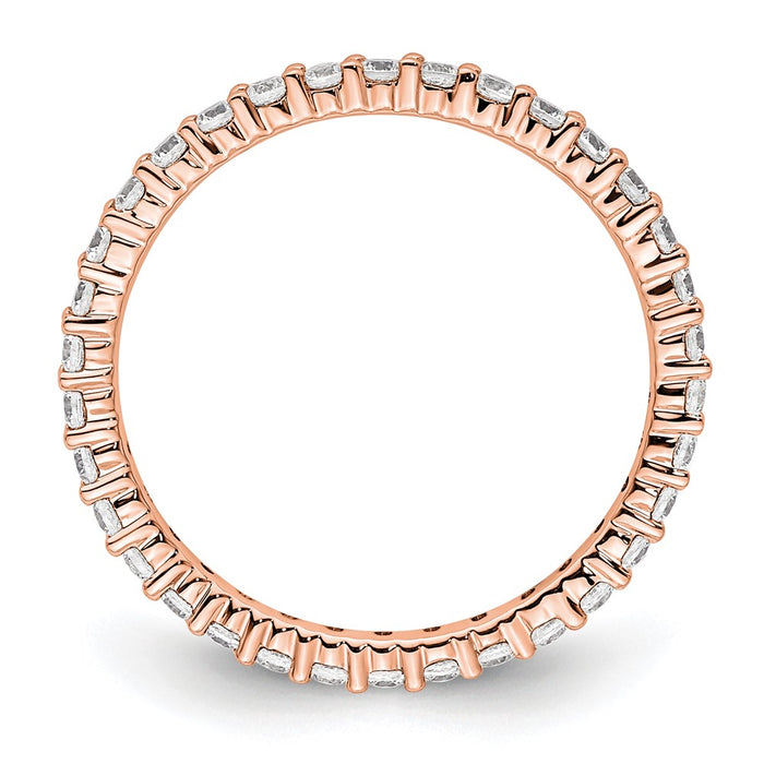 Buy Stylish 14K Rose Gold 1/2 Carat Diamond Eternity Band - Size 5.5-2