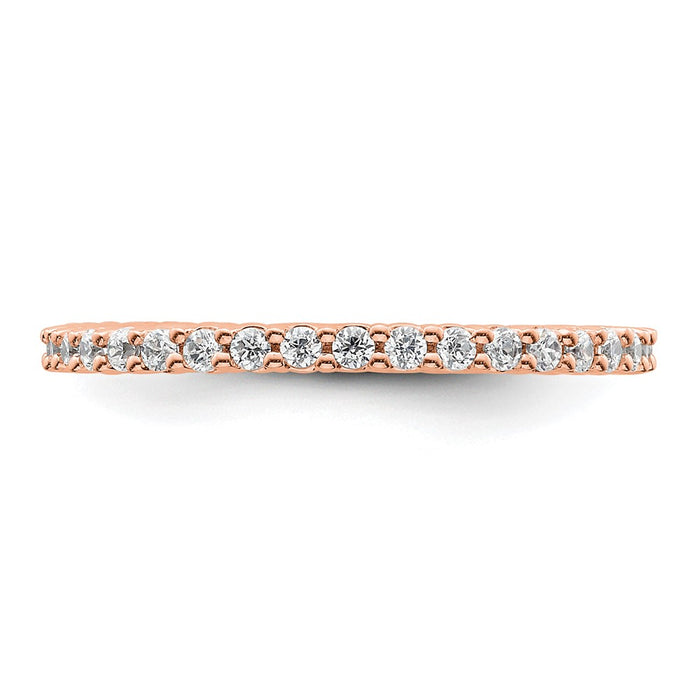Buy Stylish 14K Rose Gold 1/2 Carat Diamond Eternity Band - Size 6.5-3