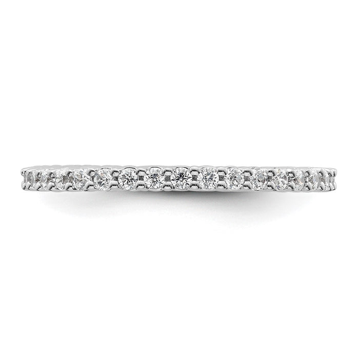 Buy Stylish 14K White Gold 1/2 Carat Diamond Eternity Band - Size 6.5-3