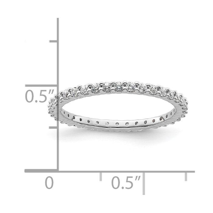 Shop Exclusive 14K White Gold Polished 1/2 Carat Diamond Eternity Band - Size 6-4