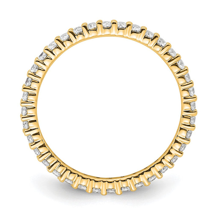 High-Quality 14K Gold 1/2 Carat Diamond Eternity Band - Stylish Size 6-2