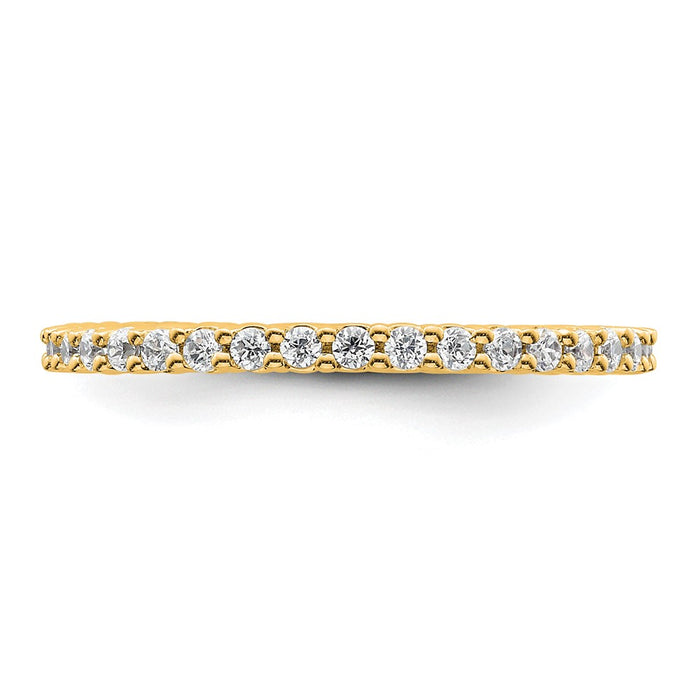 High-Quality 14K Gold 1/2 Carat Diamond Eternity Band - Stylish Size 6-3