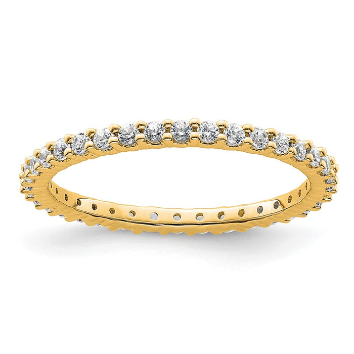 High-Quality 14K Gold 1/2 Carat Diamond Eternity Band - Stylish Size 6-1
