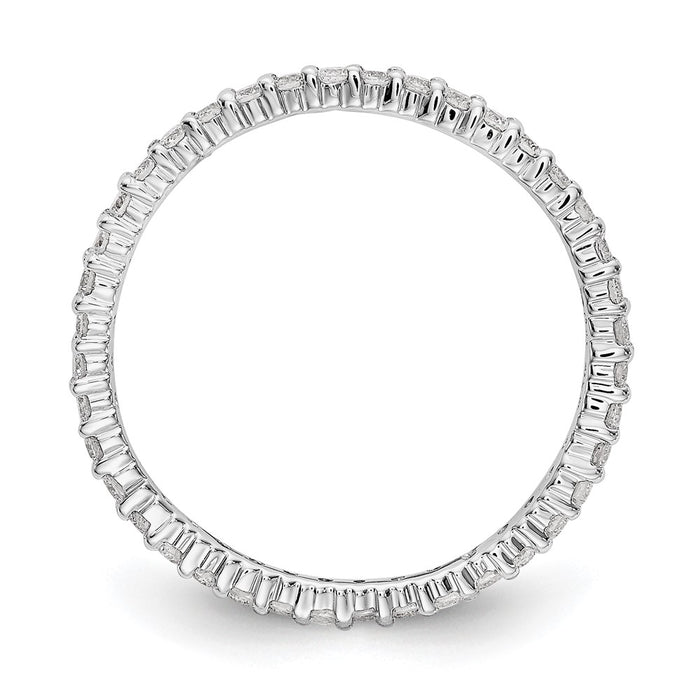 High-Quality 14K White Gold Eternity Band - 1/2 Carat Lab-Grown Diamond, Stylish Size 5-2